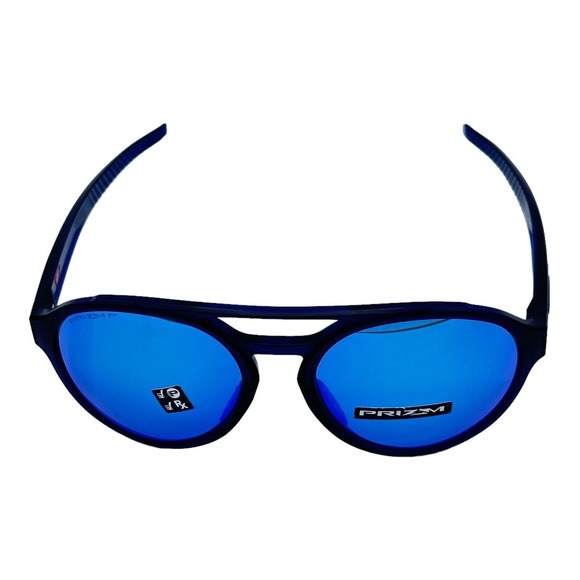 Oakley Forager Matte Translucent Blue Prizm Sapphire Polarized Lens Sunglasses - Picture 3 of 7